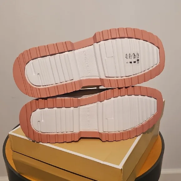 Michael Kors Olive and Pink Patterned Sneakers - Picture 6 of 8